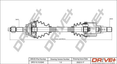  DP2110100240 Dr!ve+ Приводной вал