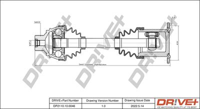  DP2110100046 Dr!ve+ Приводной вал