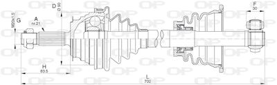  DRS628300 OPEN PARTS Приводной вал