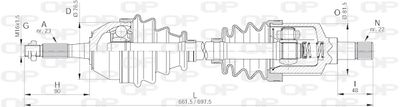  DRS614200 OPEN PARTS Приводной вал