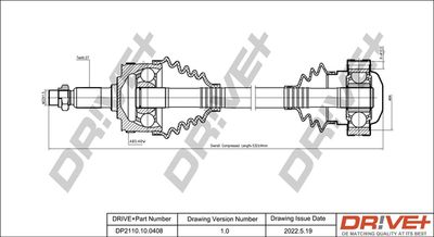  DP2110100408 Dr!ve+ Приводной вал