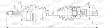  DRS618100 OPEN PARTS Приводной вал