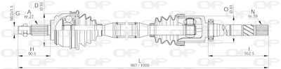  DRS624200 OPEN PARTS Приводной вал