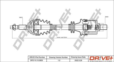  DP2110100805 Dr!ve+ Приводной вал