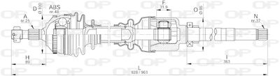  DRS620300 OPEN PARTS Приводной вал