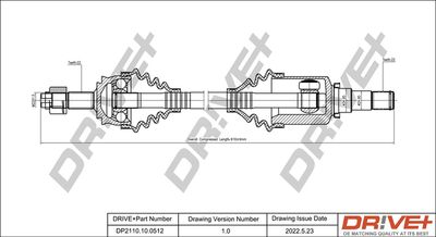  DP2110100512 Dr!ve+ Приводной вал