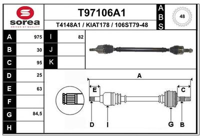  T97106A1 EAI Приводной вал