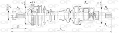  DRS612900 OPEN PARTS Приводной вал