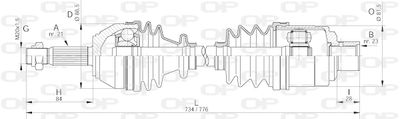  DRS601700 OPEN PARTS Приводной вал