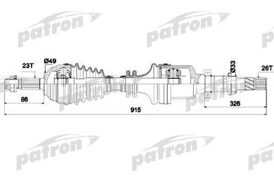  PDS0266 PATRON Приводной вал