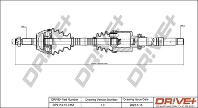  DP2110100158 Dr!ve+ Приводной вал