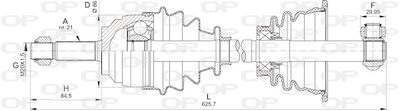  DRS638300 OPEN PARTS Приводной вал