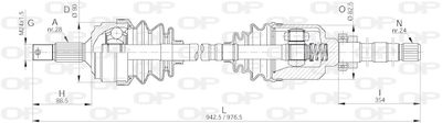  DRS624900 OPEN PARTS Приводной вал