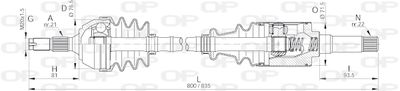  DRS608700 OPEN PARTS Приводной вал