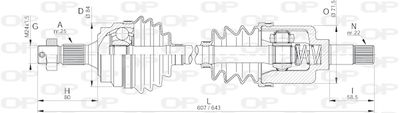  DRS609200 OPEN PARTS Приводной вал