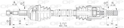  DRS640000 OPEN PARTS Приводной вал