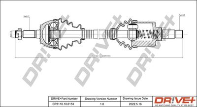  DP2110100153 Dr!ve+ Приводной вал