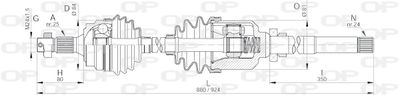  DRS615900 OPEN PARTS Приводной вал