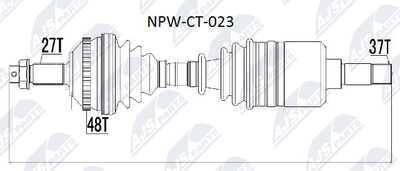  NPWCT023 NTY Приводной вал