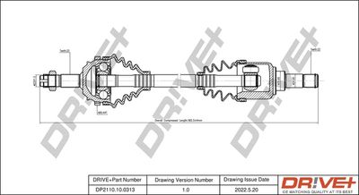  DP2110100313 Dr!ve+ Приводной вал