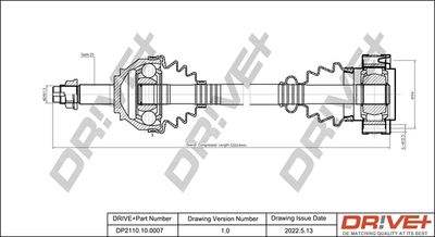  DP2110100007 Dr!ve+ Приводной вал