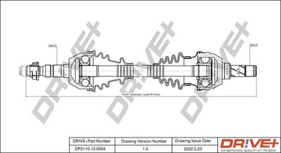  DP2110100504 Dr!ve+ Приводной вал