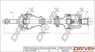  DP2110100649 Dr!ve+ Приводной вал
