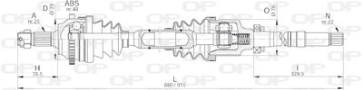  DRS619200 OPEN PARTS Приводной вал