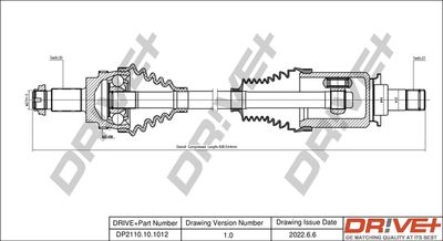  DP2110101012 Dr!ve+ Приводной вал