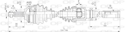  DRS630000 OPEN PARTS Приводной вал