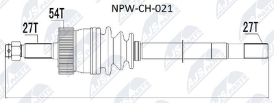  NPWCH021 NTY Приводной вал