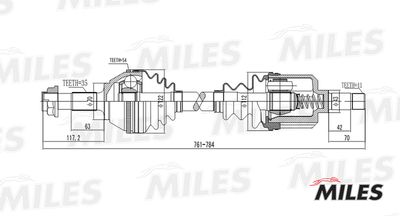  GC01147 MILES Приводной вал