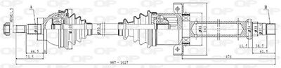  DRS643100 OPEN PARTS Приводной вал