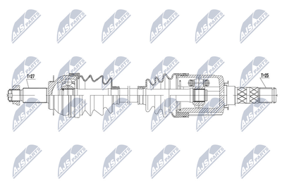  NPWSB012 NTY Приводной вал