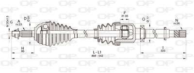  DRS635500 OPEN PARTS Приводной вал