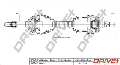  DP2110100492 Dr!ve+ Приводной вал