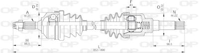  DRS618200 OPEN PARTS Приводной вал