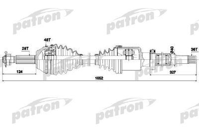  PDS0290 PATRON Приводной вал