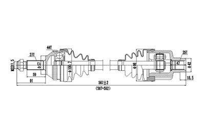  DDS218006 DYNAMATRIX Приводной вал