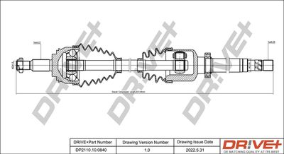  DP2110100840 Dr!ve+ Приводной вал