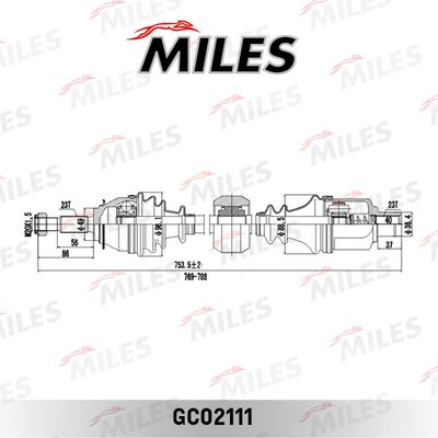  GC02111 MILES Приводной вал