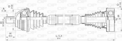  DRS641900 OPEN PARTS Приводной вал