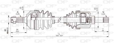  DRS633400 OPEN PARTS Приводной вал