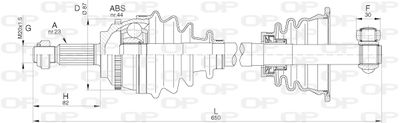  DRS628500 OPEN PARTS Приводной вал