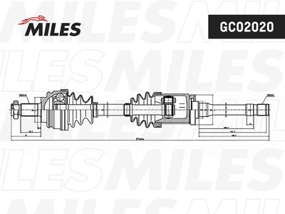  GC02020 MILES Приводной вал