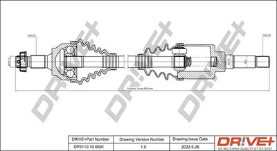  DP2110100591 Dr!ve+ Приводной вал