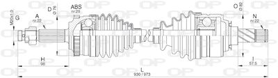  DRS630700 OPEN PARTS Приводной вал