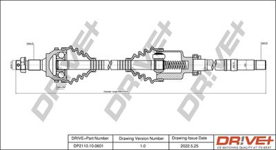  DP2110100601 Dr!ve+ Приводной вал