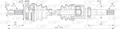  DRS610900 OPEN PARTS Приводной вал