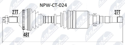  NPWCT024 NTY Приводной вал